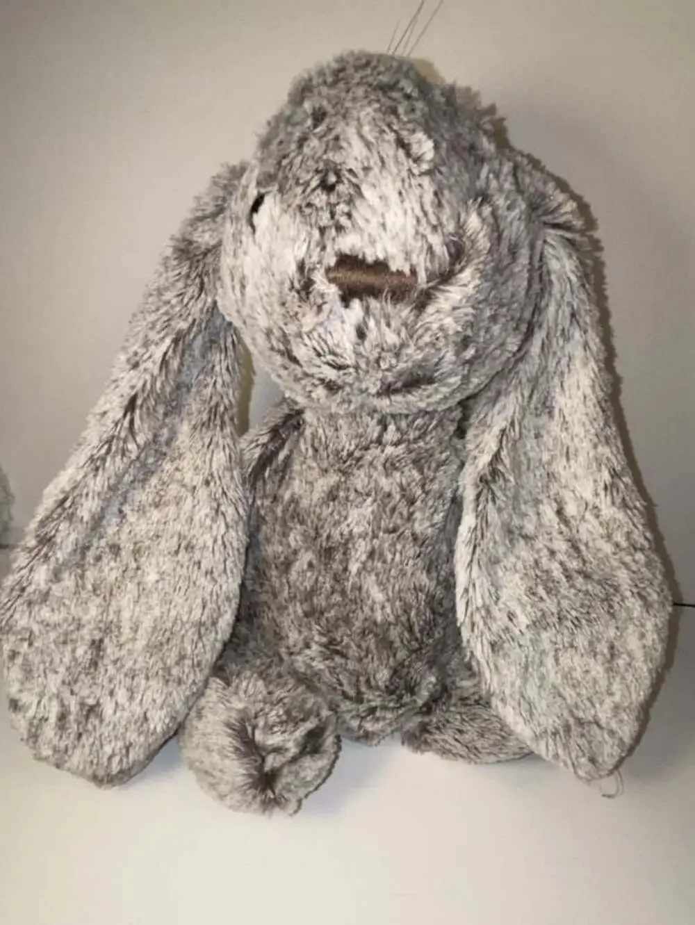 Burton + Burton Gray Speckled Plush Bunny Rabbit Stuffed Animal